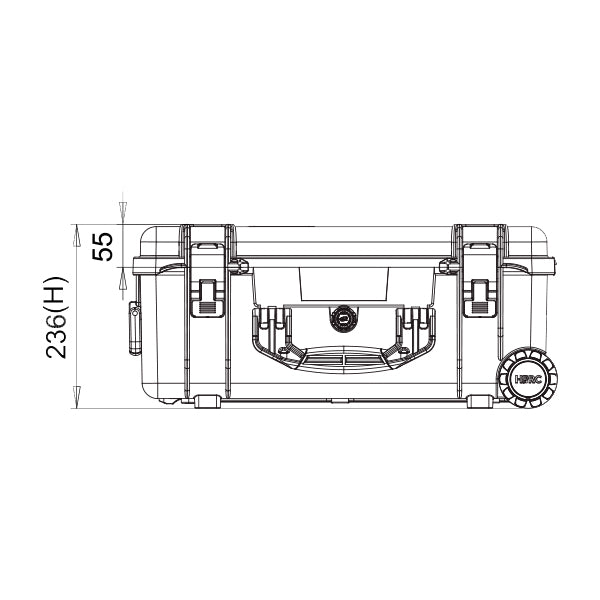 2550W WHEELED RESIN CASE+SKIN & DIVIDERS