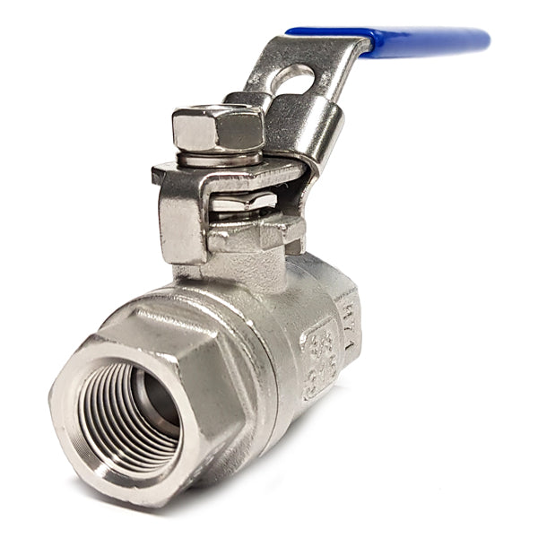Rated 3/8" BSP Stainless Ball Valve-Lock