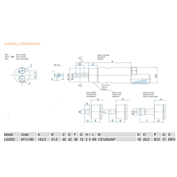 OBER LGS3D/AF AIR MOTOR RIGHT ROTATION
