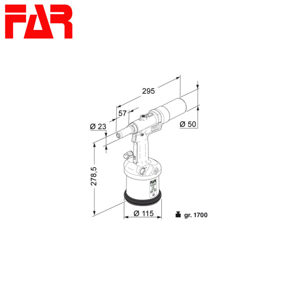 6.0mm HYDROPNEUMATIC RIVETER