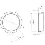 Lock Nut M50X1.5 for 50mm Ø Air Jacks