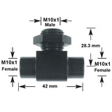 T-piece brake pipe metric female