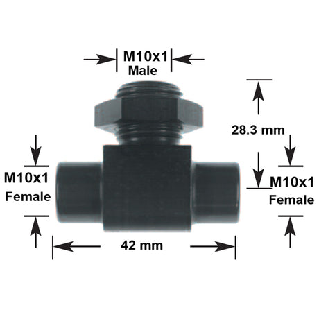 T-piece brake pipe metric female
