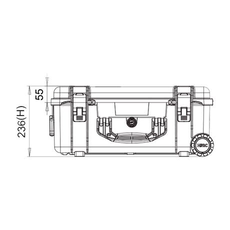 2550W WHEELED RESIN CASE+SKIN & DIVIDERS