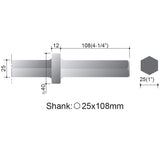 1" HEX FLAT CHISEL - 15" LONG