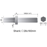 1 1/8" HEX FLAT CHISEL - 18" LONG