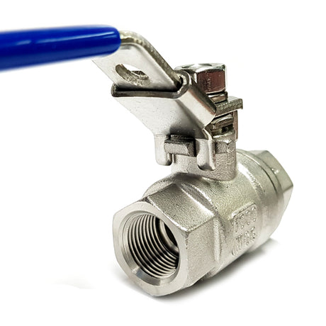 Rated 3/8" BSP Stainless Ball Valve-Lock