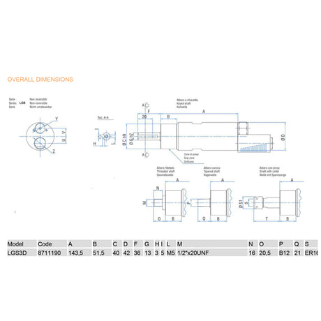 OBER LGS3D/AF AIR MOTOR RIGHT ROTATION