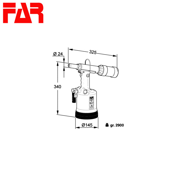 1/4" HYDROPNEUMATIC RIVETER